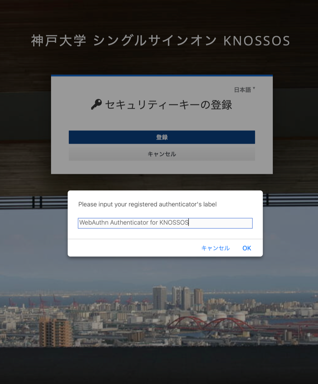 パスキーの名称設定
